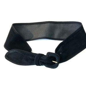 Black suede belt